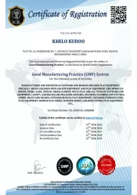 Certificate of Registration – Good Manufacturing Practice (GMP) System
