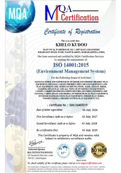 Certificate of Registration – ISO 14001:2015 Environmental Management System (EMS)